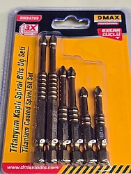 Titanium kaplı bits uç seti 6 parça