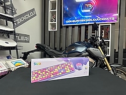 Studz M600 Pembe Kablosuz Klavye Mouse Seti