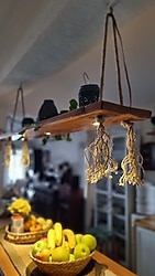 Masif Ahşap Tasarım Led Sarkıt Lamba