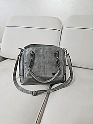 New Style Gri Kadın El/Omuz Çantası