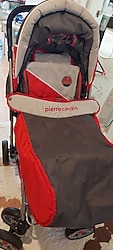 Pierre cardin bebek arabası ( Kırmızı-Gri renk, Çok temiz kullanılmış)