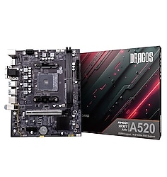 Dragos A520 D4 Sata,M2 Ddr4 4600Mhz Usb 3.2 Hdmi Dp Ses G.lan Am4 Matx Anakart