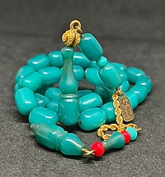 Sıfır Ürün Yusuf Cevher Altın Püsküllü Sıkma Kehribar Tesbih