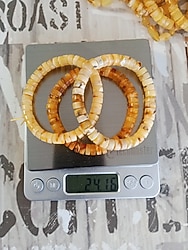 Damla Kehribar bileklikler 3 adet 24 gram damla Kehribar 22 cm