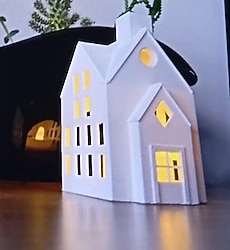 Işıklı dekoratif kışlık evi