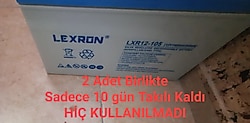 2 adet LEXRON 12 V, 105 amper JEL Akü