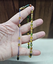 Usta İşi Sistemli Toz Kehribar Tesbih