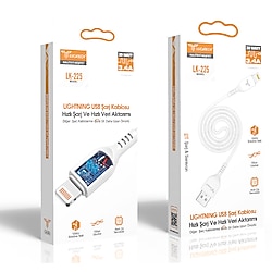 Model: LK-225 | 3.4A, 20W, 1mt Lightning USB Şarj Kablosu