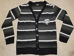 RELE JEANS ÇİZGİLİ HIRKA L BEDEN