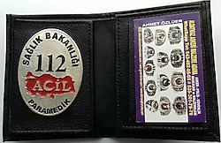 PARAMEDİK.112 ACİL ROZETLİ CÜZDANI SATINAL.SADECE SAĞLIK BAKANLIĞI ADRESINE GÖNDERİLİR.SİVİLE SATILMAZ.