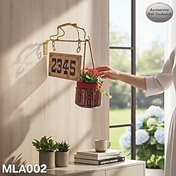 Metal Duvar Askısı Ve Adres Tabelası - Fener Askılığı - Rustik Kapı Numarası Dekoru - MLA002