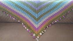 EL Örgüsü Etnik Otantik Renkli Desenli Koltuk,Tv,Hediyelik Şalı (Sıfır Ürün'dür.)