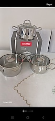 SIFIR ORJİNAL SCHAFER 6 PARÇA ÇELİK TENCERE SETİ..AÇIKLAMAYIOKUYUN LÜTFEN
