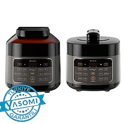 Yasomi Y85 Multi Cooker 2 Si 1 Arada Airfryer Fritöz Ve Elektrikli Düdüklü Tencere