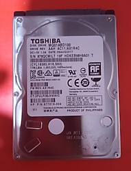 TOSHIBA 1TB 2.5” SATA Laptop Hard Disk (Sağlık 100 , Sorunsuz, İkinci El)