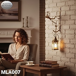 Tırmanan Adam Metal Duvar Askısı - Fener Askılığı - Rustik El Yapımı Ev Dekoru - Mla007