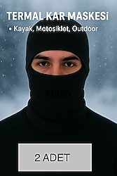 Sıfır 2 adet termal kar maskesi