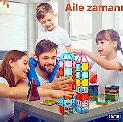 100 PC BÜYÜK BOY ARABALI MANYETİK LEGO BLOKLAR