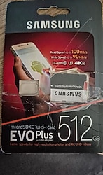 Samsung microsdxc evo plus 512 GB hafıza kartı