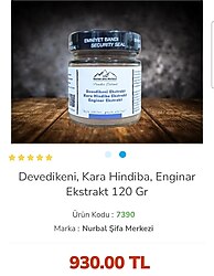 Nurbal Şifa Devedikeni, Kara Hindiba, Enginar ekstraktı