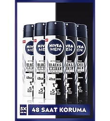 NIVEA MEN Black & White Invisible Original Sprey Deodorant x 5 ADET