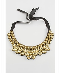 Parlak taşlı renkli yaka kolyeler