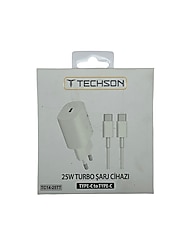 Akım Korumalı 25 W Turbo Şarj Çift Taraflı TYPE-C Girişli Sıfır