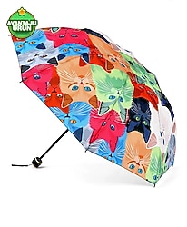 Kedi Desenli Şemsiye