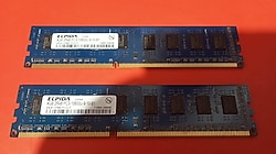 ELPİDA 8 GB (4+4) 1333 Mhz DDR3 PC Masaüstü RAM (Sorunsuz , Orijinal, İkinci El)