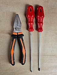 Pense azm 180mm ve 5x150 düz ve yıldız tornavida seti