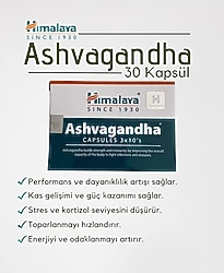 Himalaya Aswaganda 30 Kapsül Orjinal Bandrollü ( SIFIR ÜRÜN )