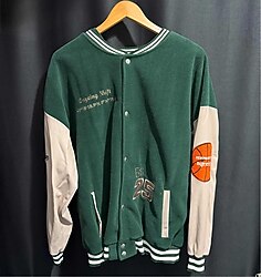 Vintage Ongoing Shift varsity/letterman tarzı bomber ceket – tam bir 90’lar-2000’ler streetwear klasiği!