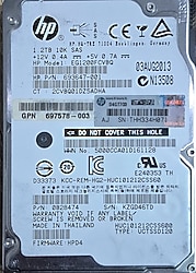 HP 1.2TB 10k Sas