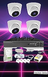 4 kameralı set tam takım gece görüşü 