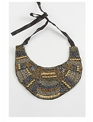 Bohem tarz toprak tonları yaka kolye