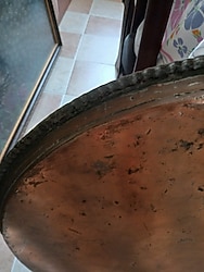 OSMANLI DÖNEMİ 69 CM ÇAPINDA 3 KG BAKIR KALEM KAKMA İŞLEME SİNİ