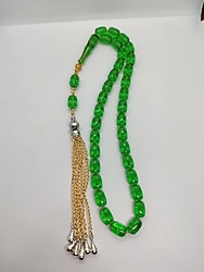 Altın Rengi Püskül Yeşil Ateş Kehribar