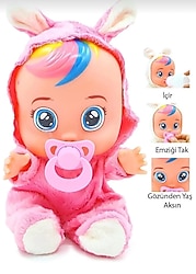Ağlayan ve konuşan oyuncak et bebek pembe