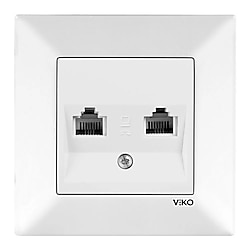 Viko Meridian Data Numeris Telefon Prizi Cat3/Cat6 Beyaz