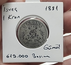 Gümüş İsveç 1 Kron