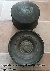 OSMANLI DÖNEMİ BAKIR YEMEK TENCERESİ