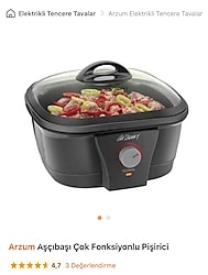 Arzum Çok Amaçlı Aşçıbaşı Pişirici