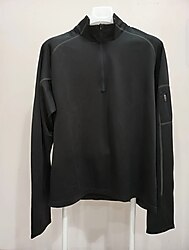 Erkek Siyah Yarım Fermuarlı Sweatshirt