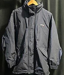 Efsane Vintage Schott NYC Mont Orijinal Amerikan Yapımı, Lacivert, Su Geçirmez, Cep ve Düğme Detaylı.