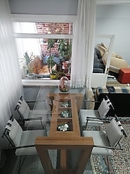 Modern Cam Yemek Masası ve 4 Adet Sandalye (Tertemiz!)