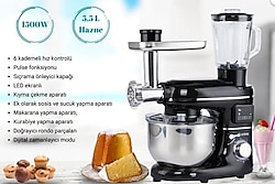 Yasomi Kıyma Aparatlı Stand Mikser 5.5Lt Mutfak Şefi