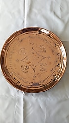 BAKIR TEPSİ 32cm +2,5 cm+4mm kalınlık 1978-80 arası.