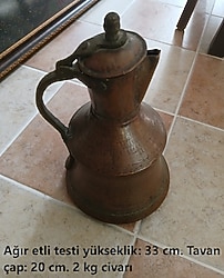 BAKIR GÜĞÜM İBRİK,1930-40 YILLARI BAKIR OLDUKÇA YAŞLI VE DEVASA, KIYMETLİ BAKIR GÜĞÜM İBRİK