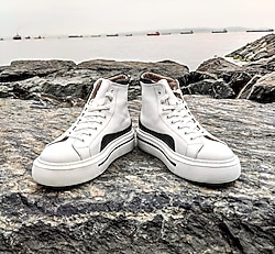 HAKİKİ DERİ SPOR BEYAZ YENİ (40-44) ERKEK AYAKKABI YENİ