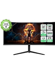 Gamepower WQ34 34'' 1ms 180Hz Curved 2k Uwqhd 3440*1440 Gaming Monitör